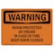 Signmission OSHA Warning Sign, 10" Height, Rigid Plastic, Room Protected By Fm200 In Case Of Fire, Landscape OS-WS-P-1014-L-12381 - alternate 1